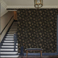 Sky Flowers Black Mural Wallpaper - room preview 02