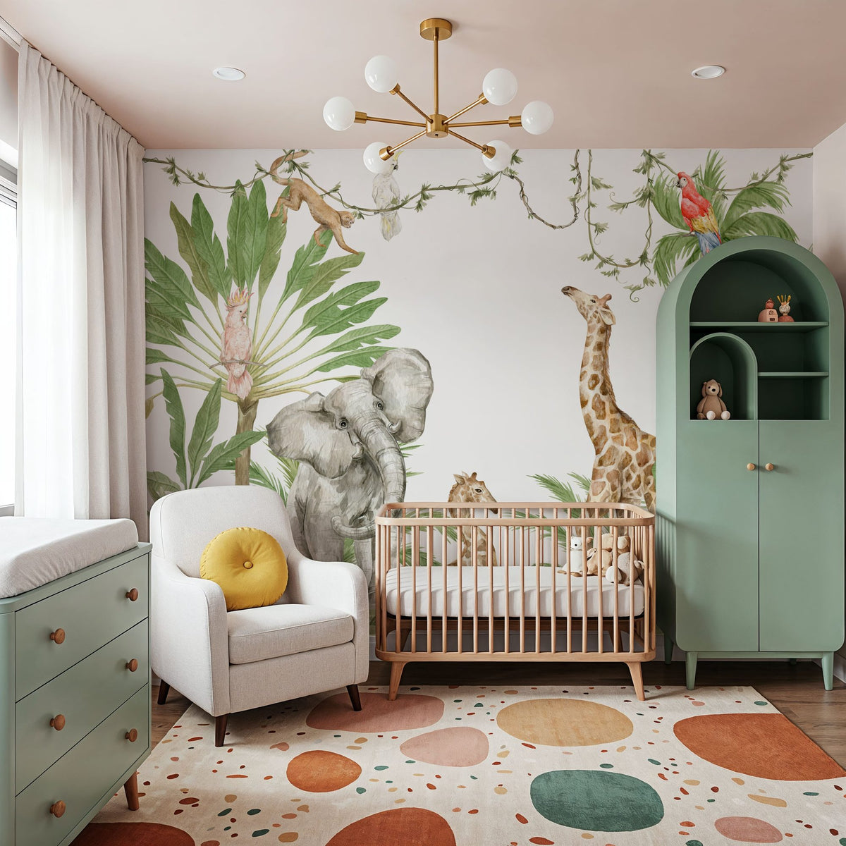 Jungle Friends Mural Wallpaper - room preview 02