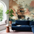 Battle with the Sea Monster Mural Wallpaper - room preview 02