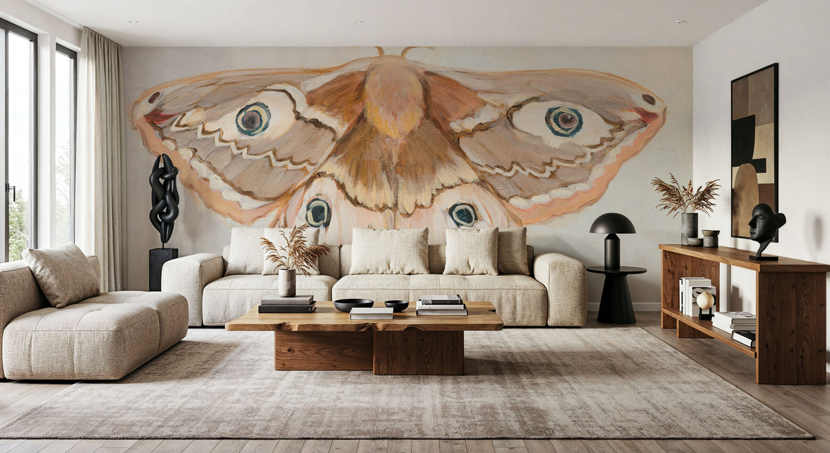 Forest Moth II Mural Wallpaper - room preview 02