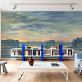 Watercolor Twilight Lake Mural Wallpaper - room preview 02