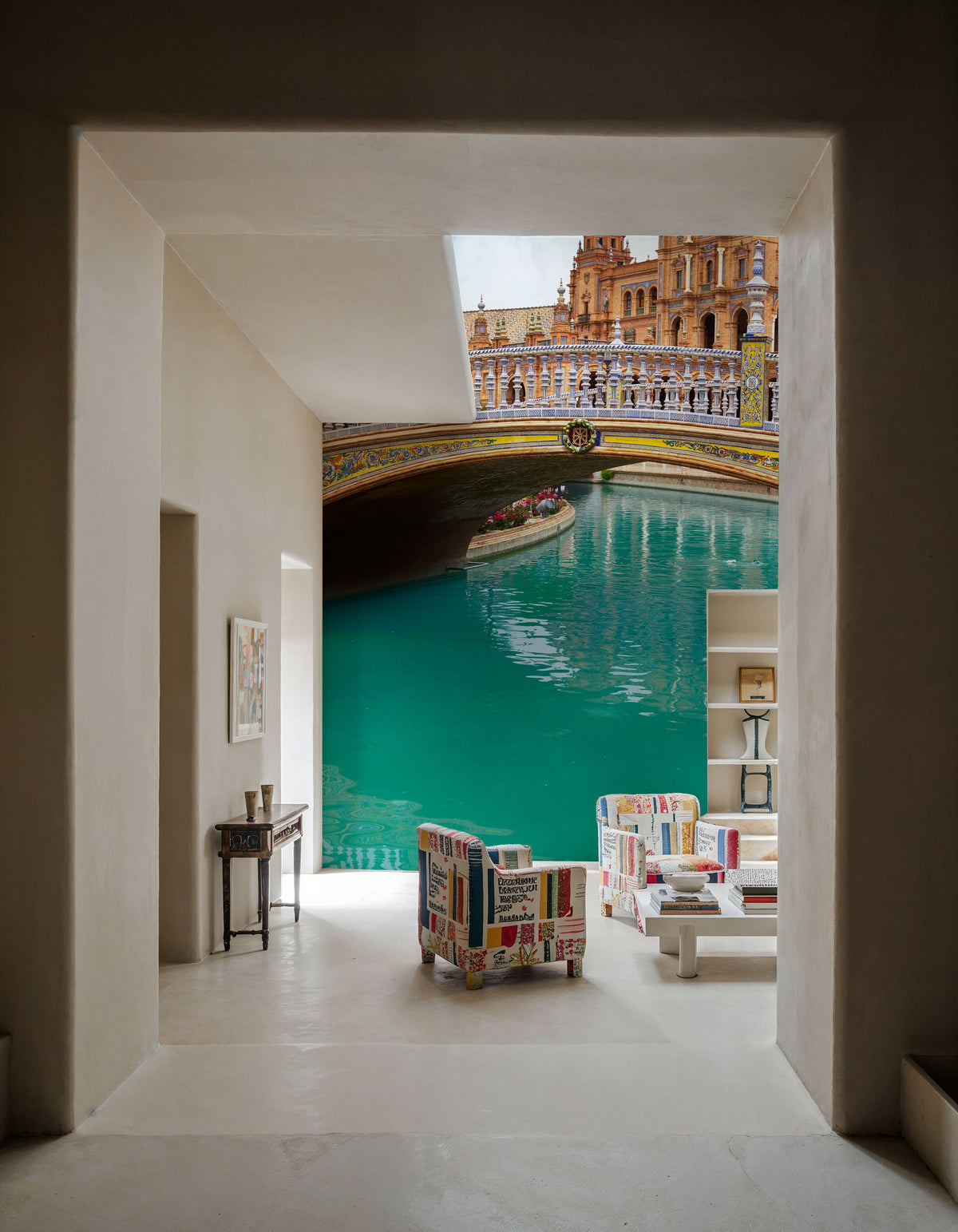 Spanish Bridge Mural Wallpaper - room preview 02