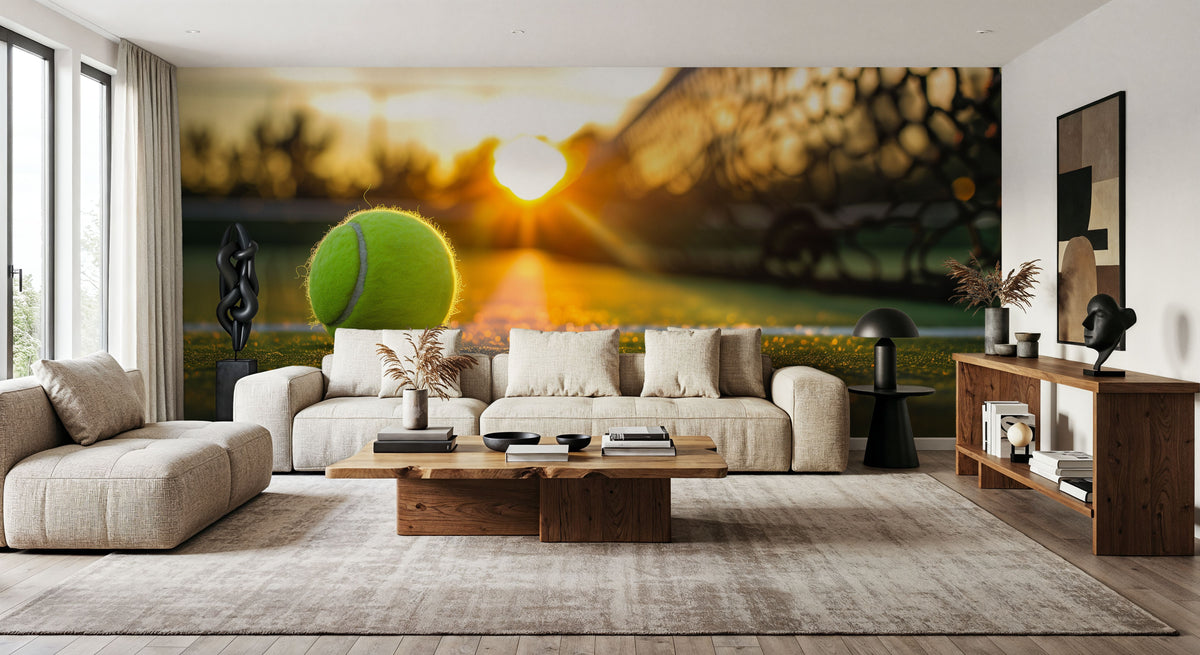 Play Tennis Mural Wallpaper - room preview 02