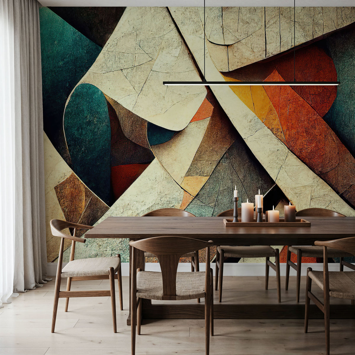 Abstract Textures Mural Wallpaper - room preview 02