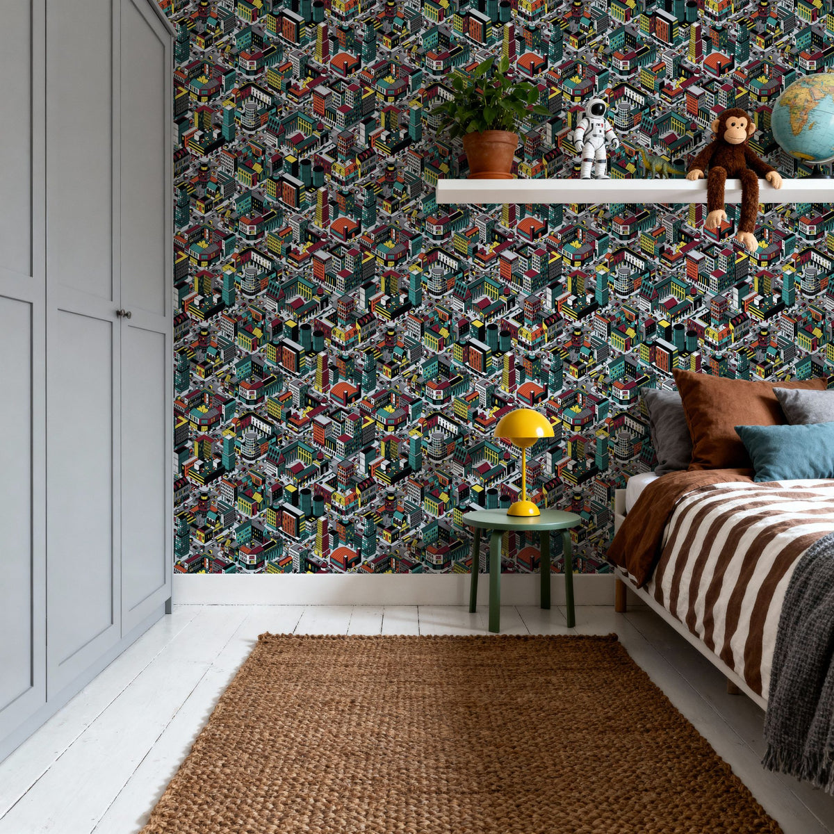 Straight Streets Mural Wallpaper - room preview 02