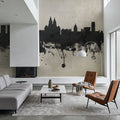 Liverpool England Skyline Concrete Mural Wallpaper - room preview 02