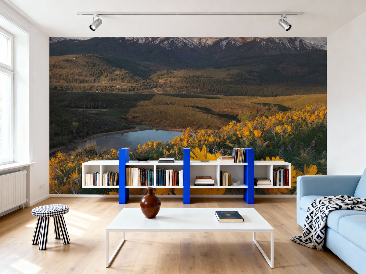 Methow Valley Wildflowers V Mural Wallpaper - room preview 02
