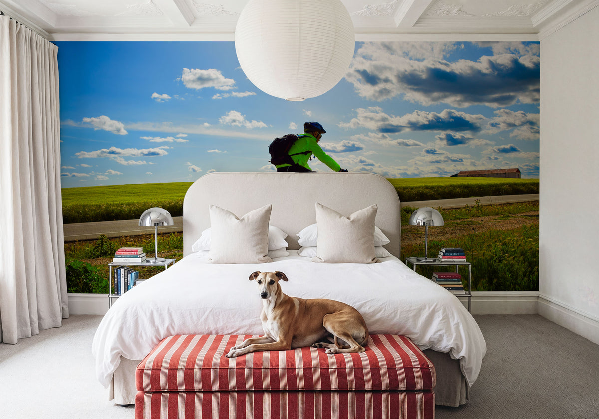 Saint James Biking Mural Wallpaper - room preview 02