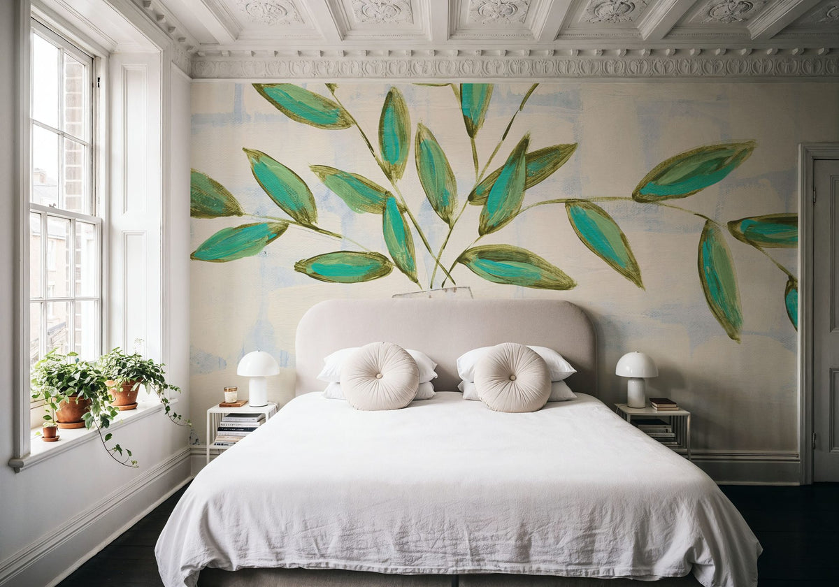 Joyful Leaves Mural Wallpaper - room preview 02