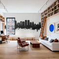 West Palm Beach Florida Skyline Black & White Mural Wallpaper - room preview 02