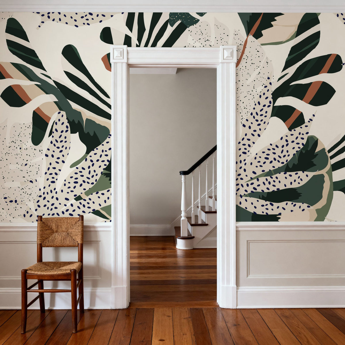 Monstera Vibes Mural Wallpaper - room preview 02