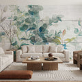Eucalyptus I on Shiplap Mural Wallpaper - room preview 02