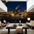 Saskatoon Skyline At Night Mural Wallpaper - room preview 02