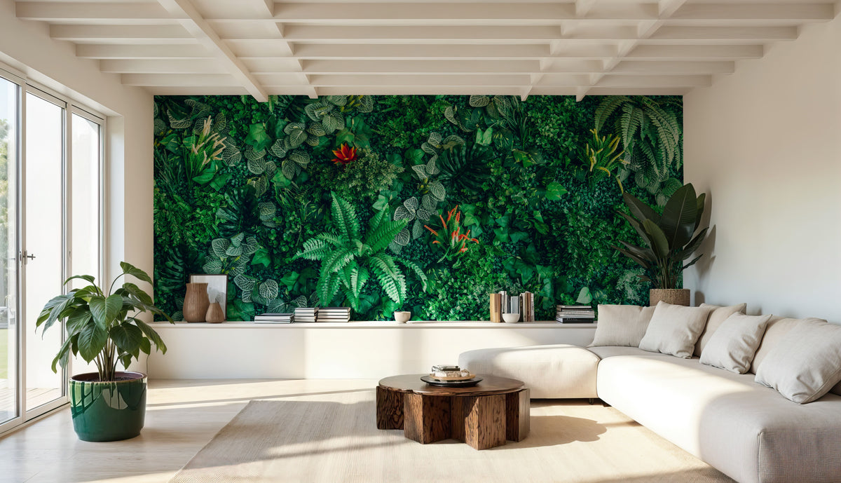 Botanical Cascade Mural Wallpaper - room preview 02