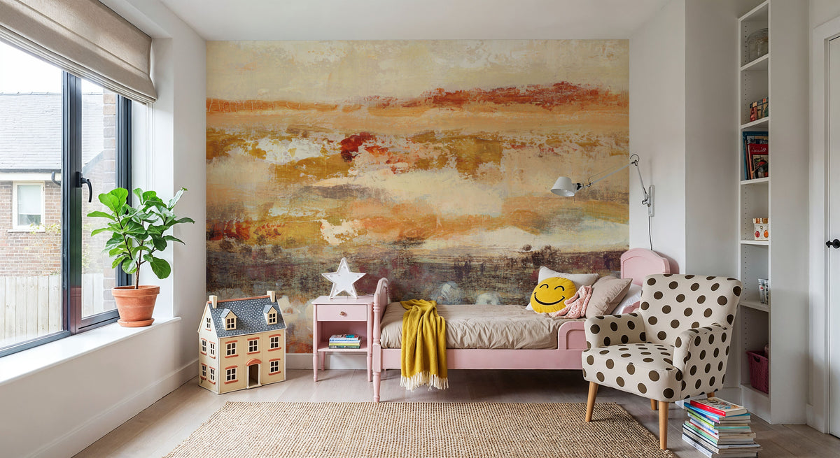 Sunset Harvest Mural Wallpaper - room preview 02