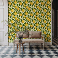 Trailing Lemons, Cream Mural Wallpaper - room preview 02
