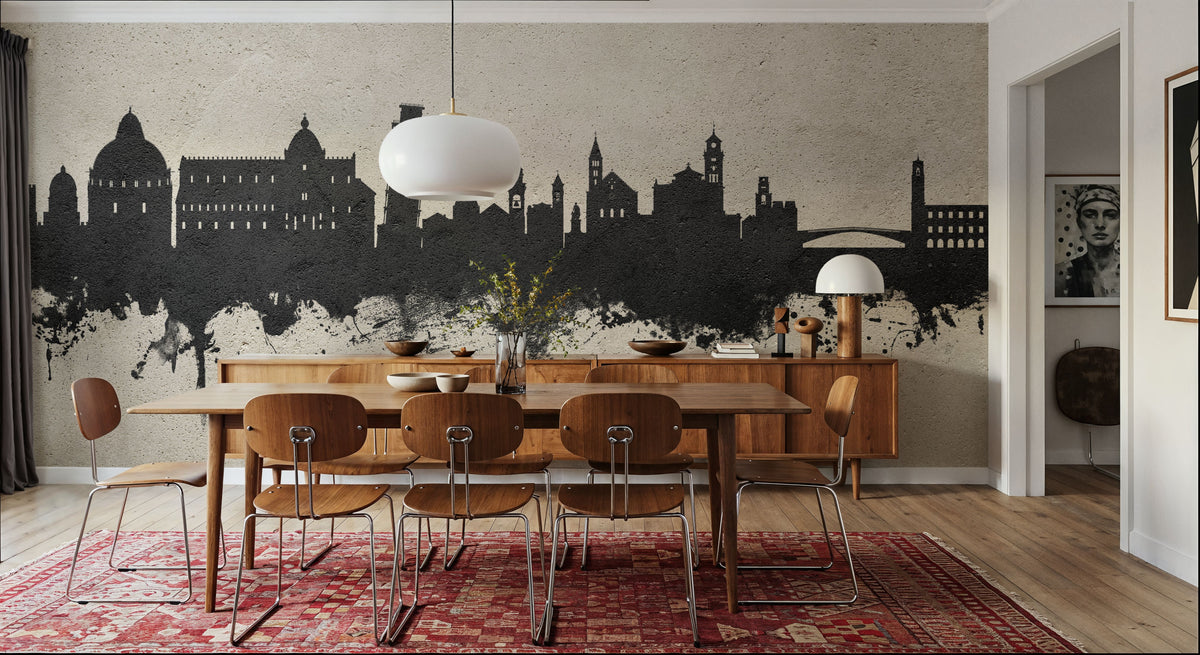 Pisa Italy Skyline Concrete Mural Wallpaper - room preview 02