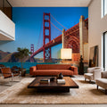 San Francisco Golden Gate Bridge Mural Wallpaper - room preview 02
