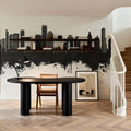 Queens New York Skyline Black & White Mural Wallpaper - room preview 02