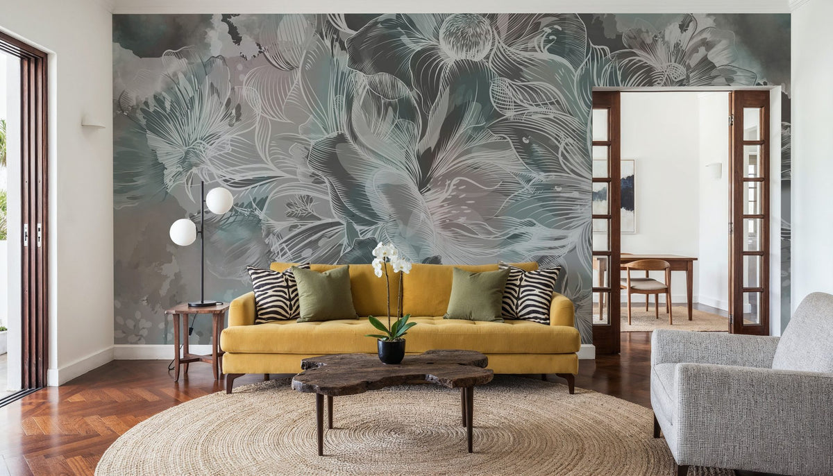 Seeing Through Leaves Green Mural Wallpaper - room preview 02