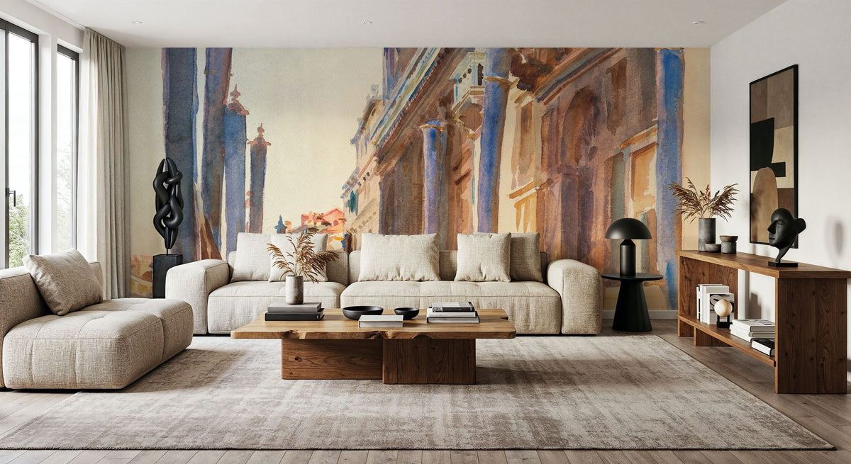 Dwellpaper Gondola Moorings on the Grand Canal Mural Wallpaper image 2