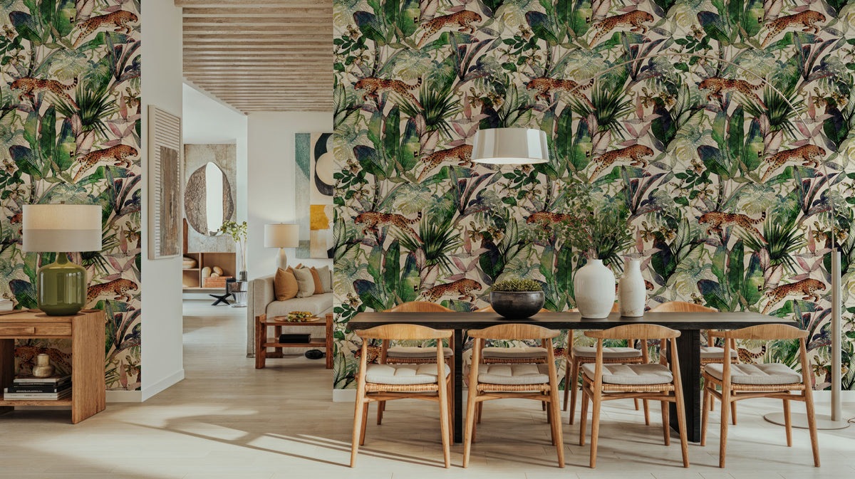 Wildcat Leaves Mural Wallpaper - room preview 02