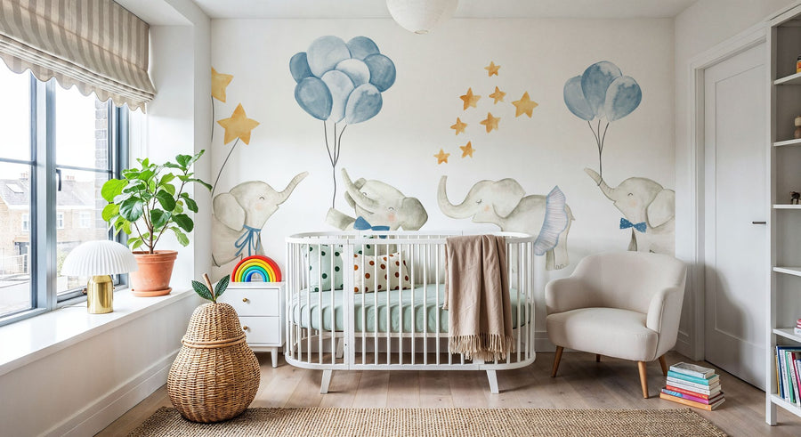 Baby Animals Wallpaper Mural – Cute Animals Wall Mural – Cute Elephants