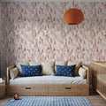 Forest Cabins, Terracotta Mural Wallpaper - room preview 02