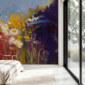 Contemporary Meadow Red Mural Wallpaper - room preview 02