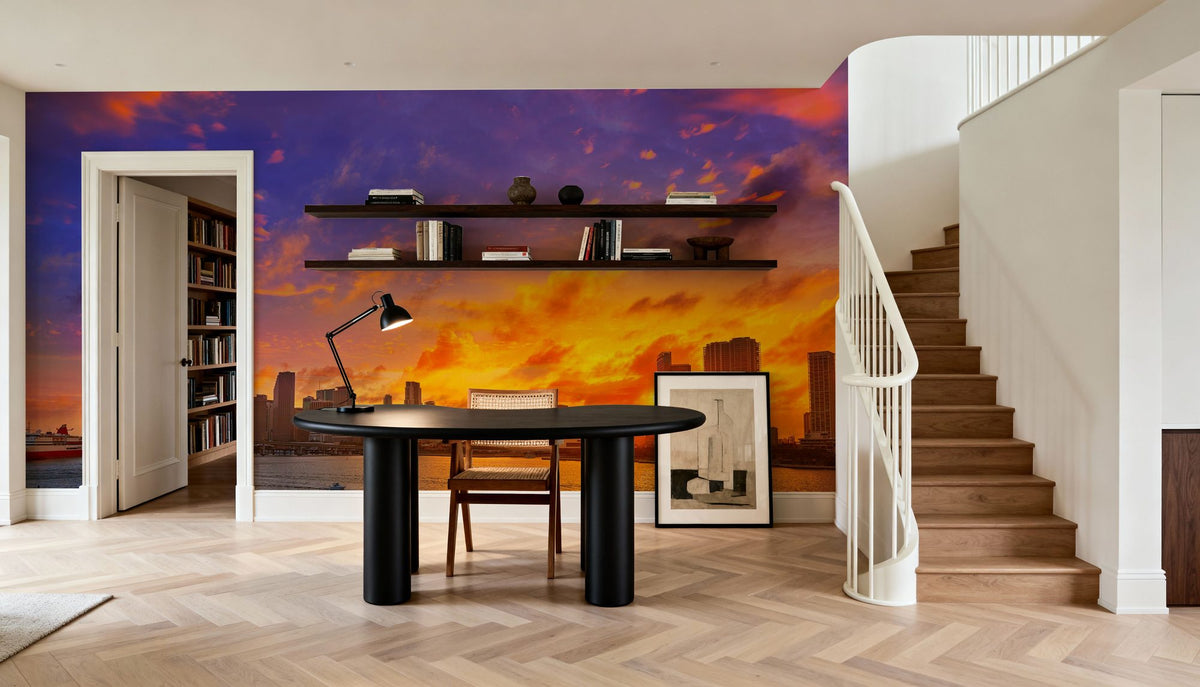 Miami Sunset Mural Wallpaper - room preview 02