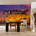 Miami Sunset Mural Wallpaper - room preview 02