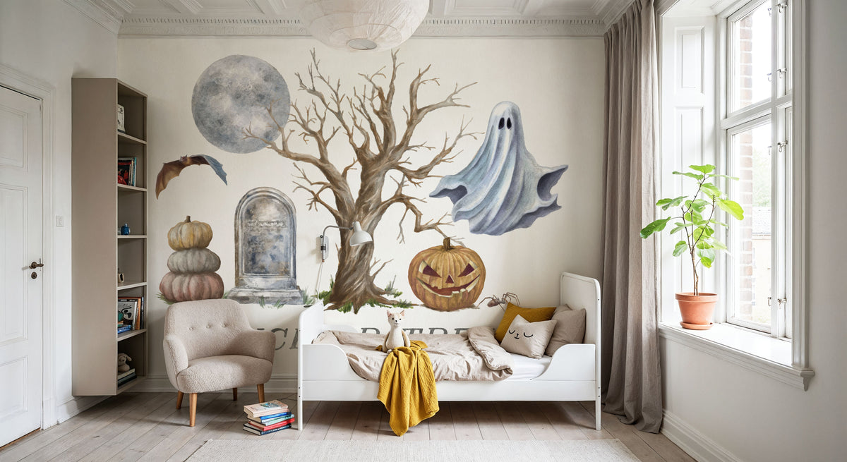 Spooky Halloween II Color Mural Wallpaper - room preview 02