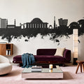 Lilongwe Malawi Skyline Black & White Mural Wallpaper - room preview 02