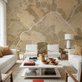 Palma De Mallorca Ochre Mural Wallpaper - room preview 02