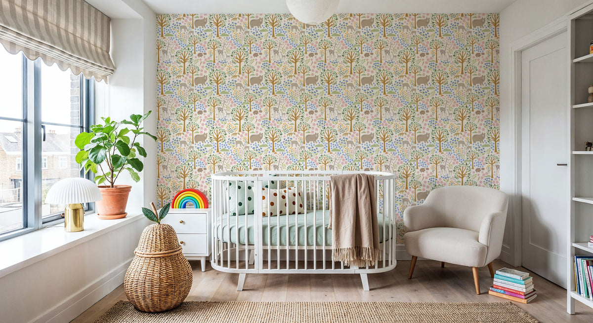Forest Surprise, Cream Mural Wallpaper - room preview 02