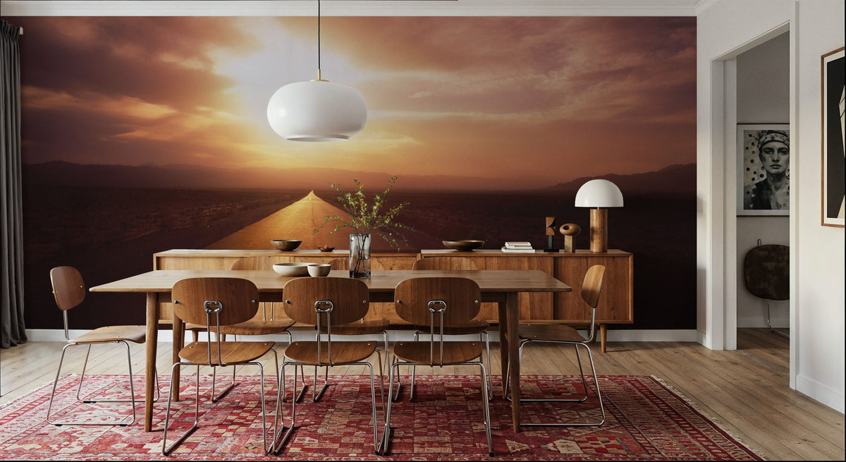 Sunset Highway Mural Wallpaper - room preview 02