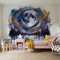 Forest Lake II - Powerful Moon Series Mural Wallpaper - room preview 02