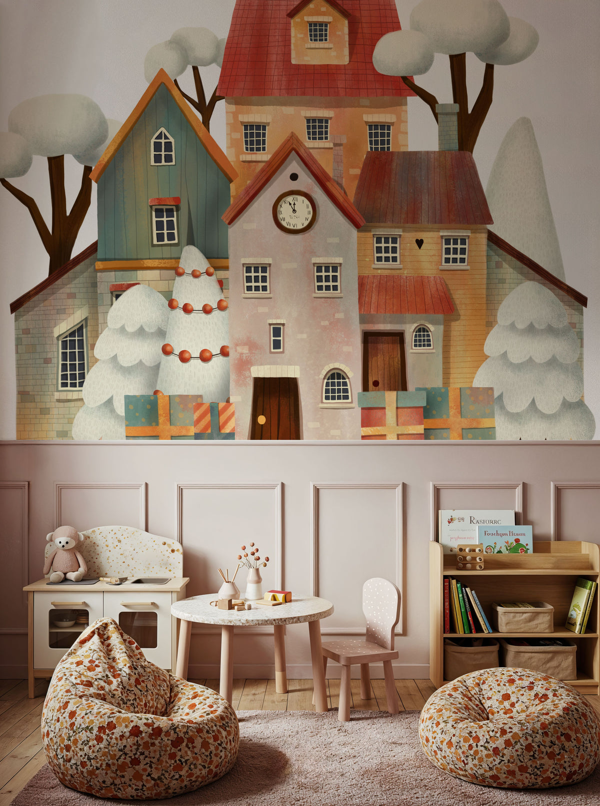 Old Town Holiday's Mural Wallpaper - room preview 02