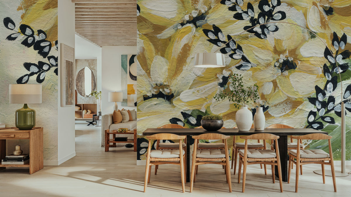 Sunflowers Detail Mural Wallpaper - room preview 02
