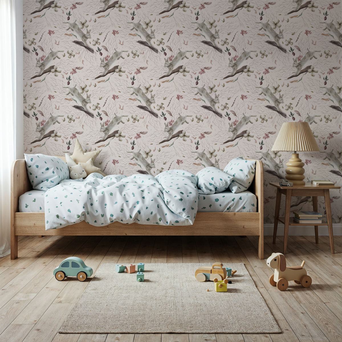 Rabbit Leap Mural Wallpaper - room preview 02