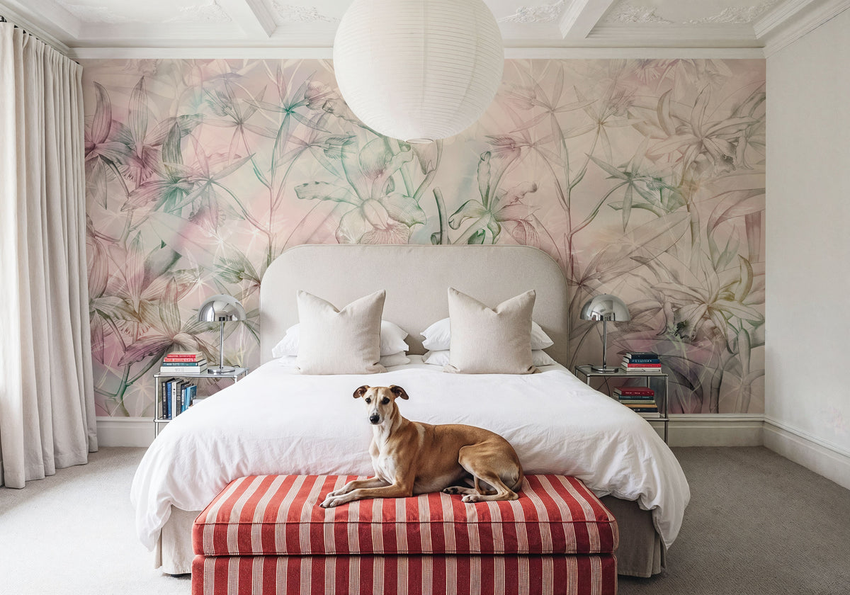 Orchid Mirage Mural Wallpaper - Edition 4 - room preview 02