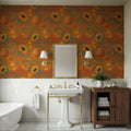Pumpkin Harvest Orange Mural Wallpaper - room preview 02