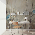Pretty Birds Neutral Mural Wallpaper - room preview 02
