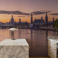 Twilight Bridge Reflection Mural Wallpaper - room preview 02