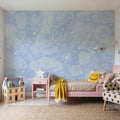 Moonlit Sky, Baby Blue Mural Wallpaper - room preview 02