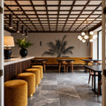 Evening Palm Sepia Mural Wallpaper - room preview 02