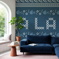 Coastal Cross Stitch II Mural Wallpaper - room preview 02