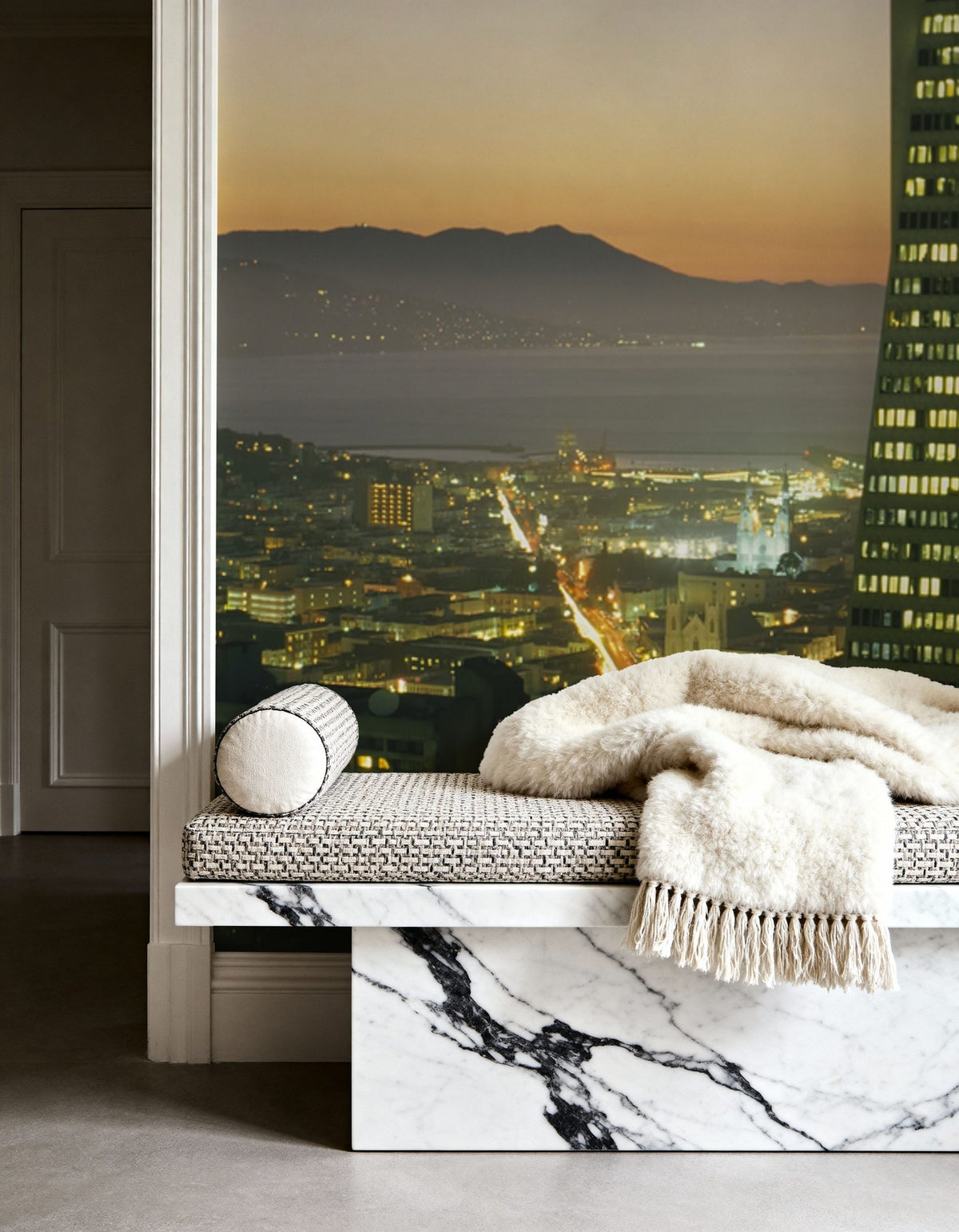 City Spire Sunset Mural Wallpaper - room preview 02