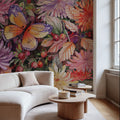 Butterfly and Dahlia Mural Wallpaper - room preview 02