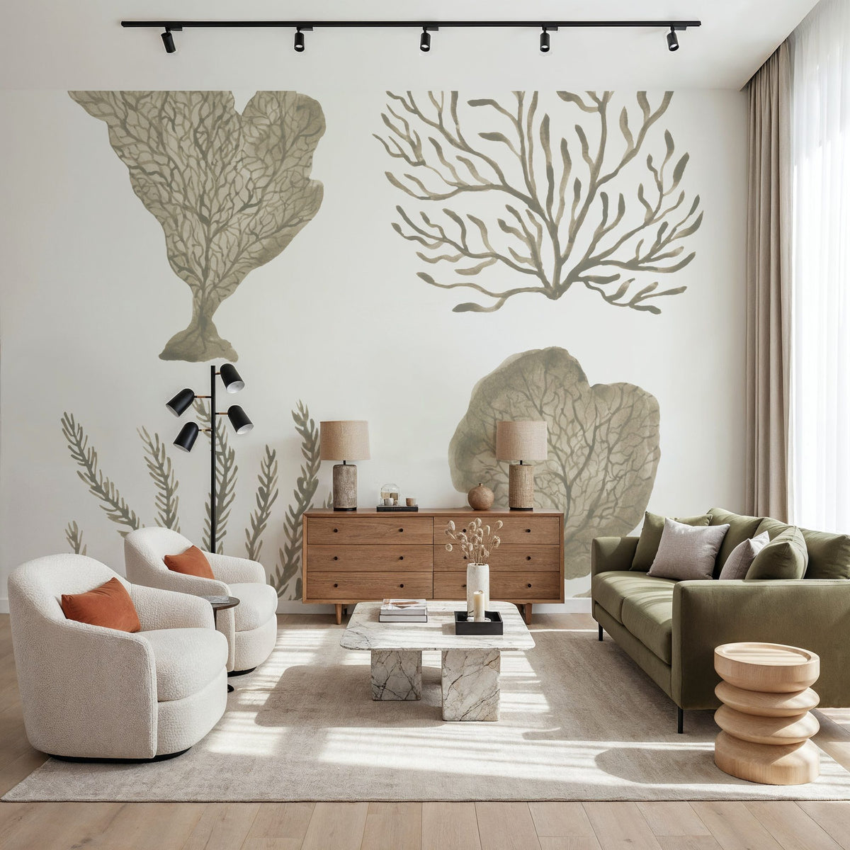 Coastal Reef X Mural Wallpaper - room preview 02